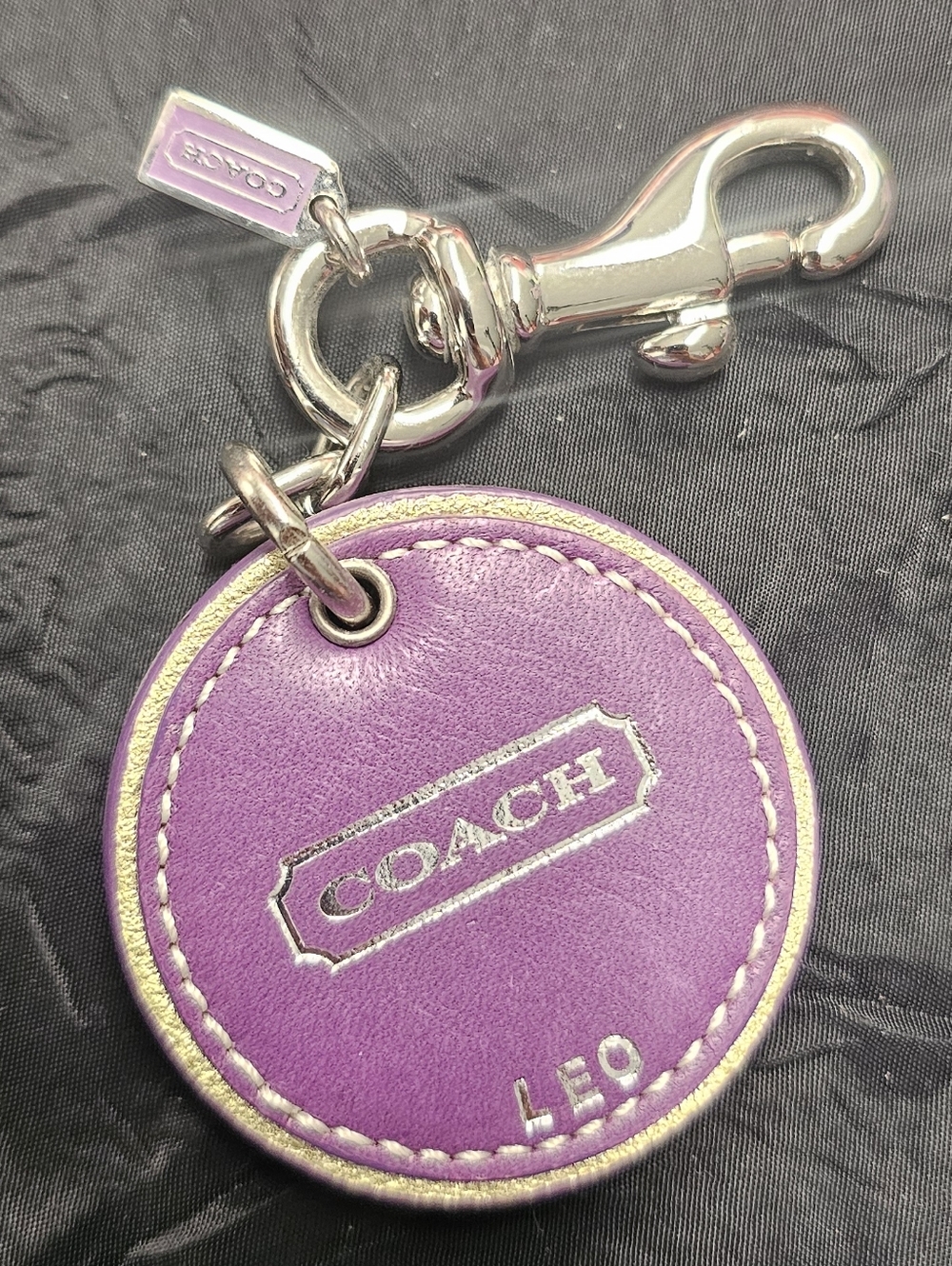 Coach Leo Leather Key Charm - Picture 2 of 2